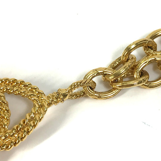 CHANEL Necklace Gold Plated gold COCO Mark Chain