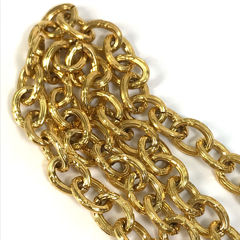 CHANEL Necklace Gold Plated gold COCO Mark Chain