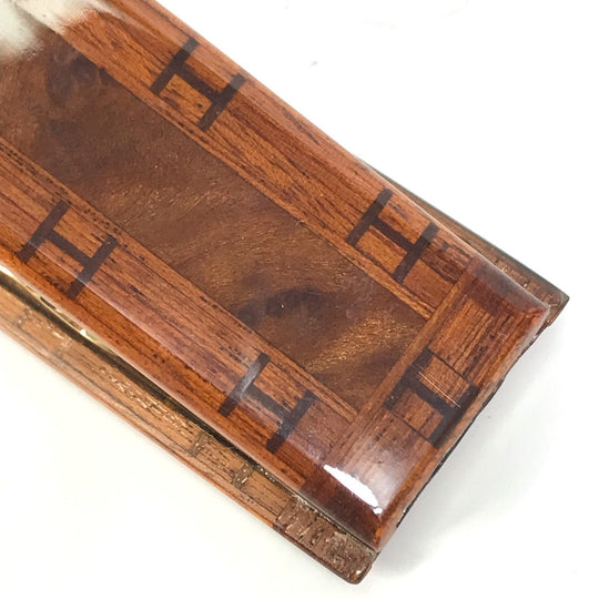 HERMES Other stationery Wood, Metal Brown interior stationery paper clip H logo Women(Unisex) Used Authentic