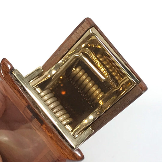 HERMES Other stationery Wood, Metal Brown interior stationery paper clip H logo Women(Unisex) Used Authentic