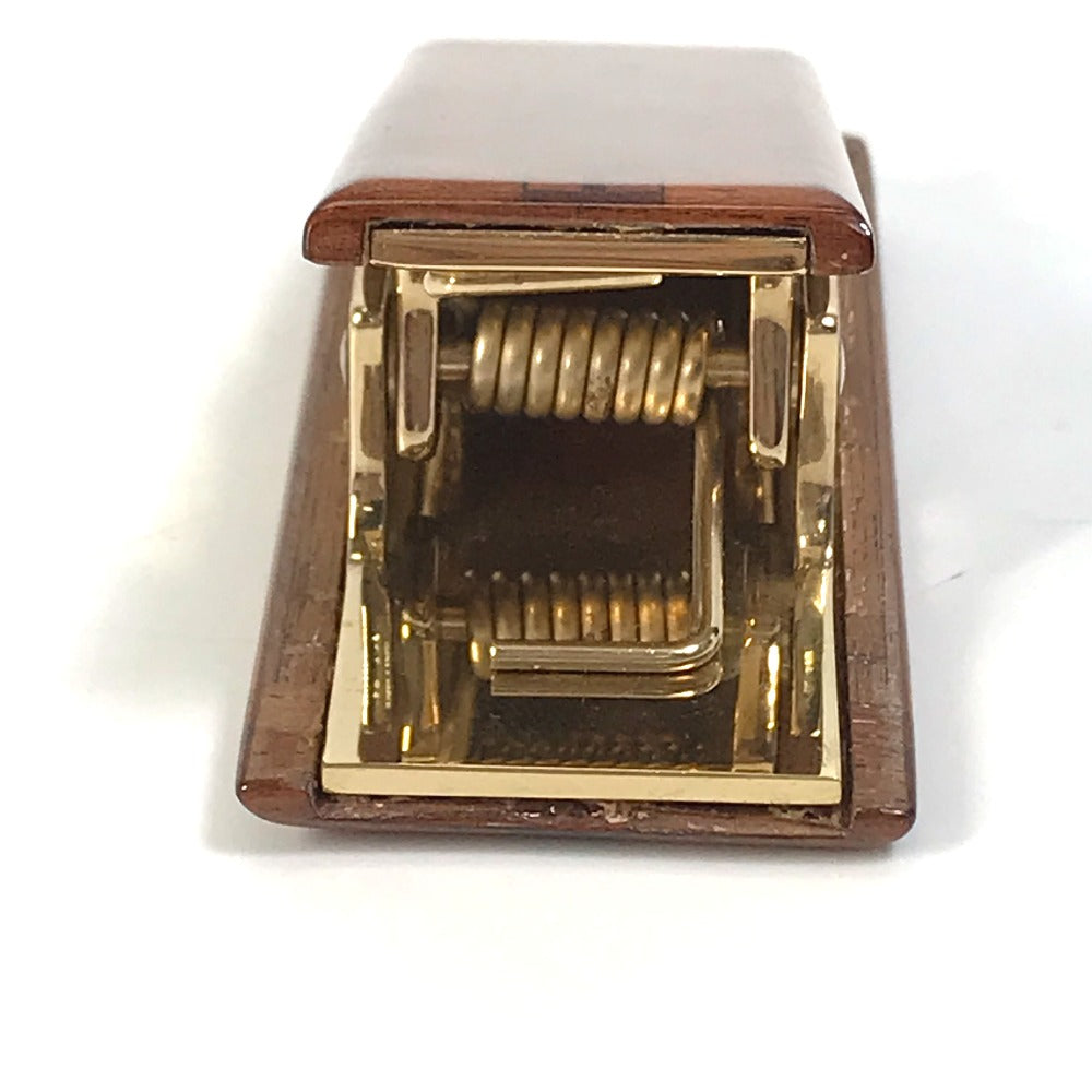 HERMES Other stationery Wood, Metal Brown interior stationery paper clip H logo Women(Unisex) Used Authentic