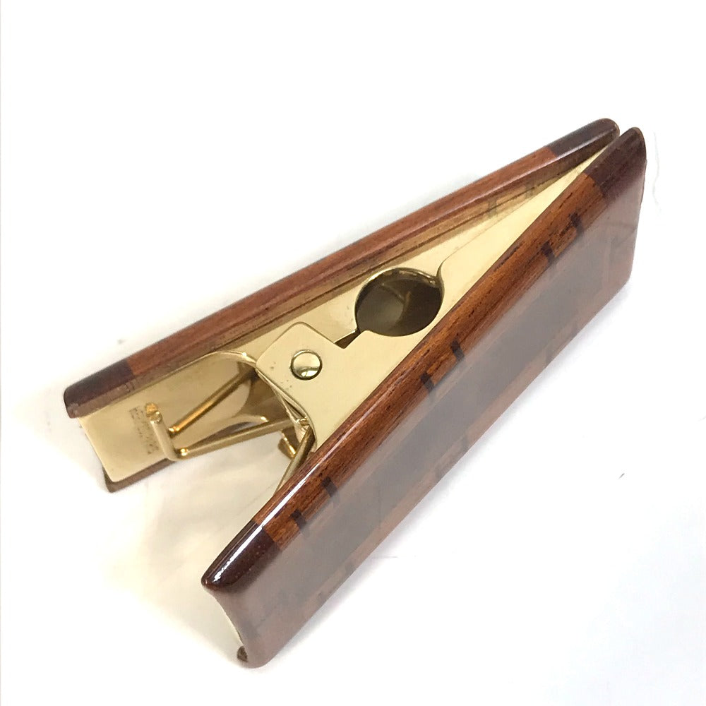 HERMES Other stationery Wood, Metal Brown interior stationery paper clip H logo Women(Unisex) Used Authentic