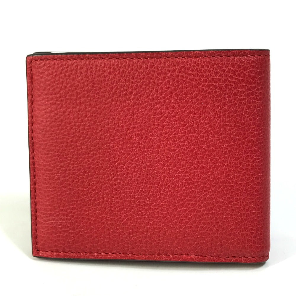 GUCCI Folded wallet 496309 leather Red GUCCI print Vintage logo unisex(Unisex) Used Authentic
