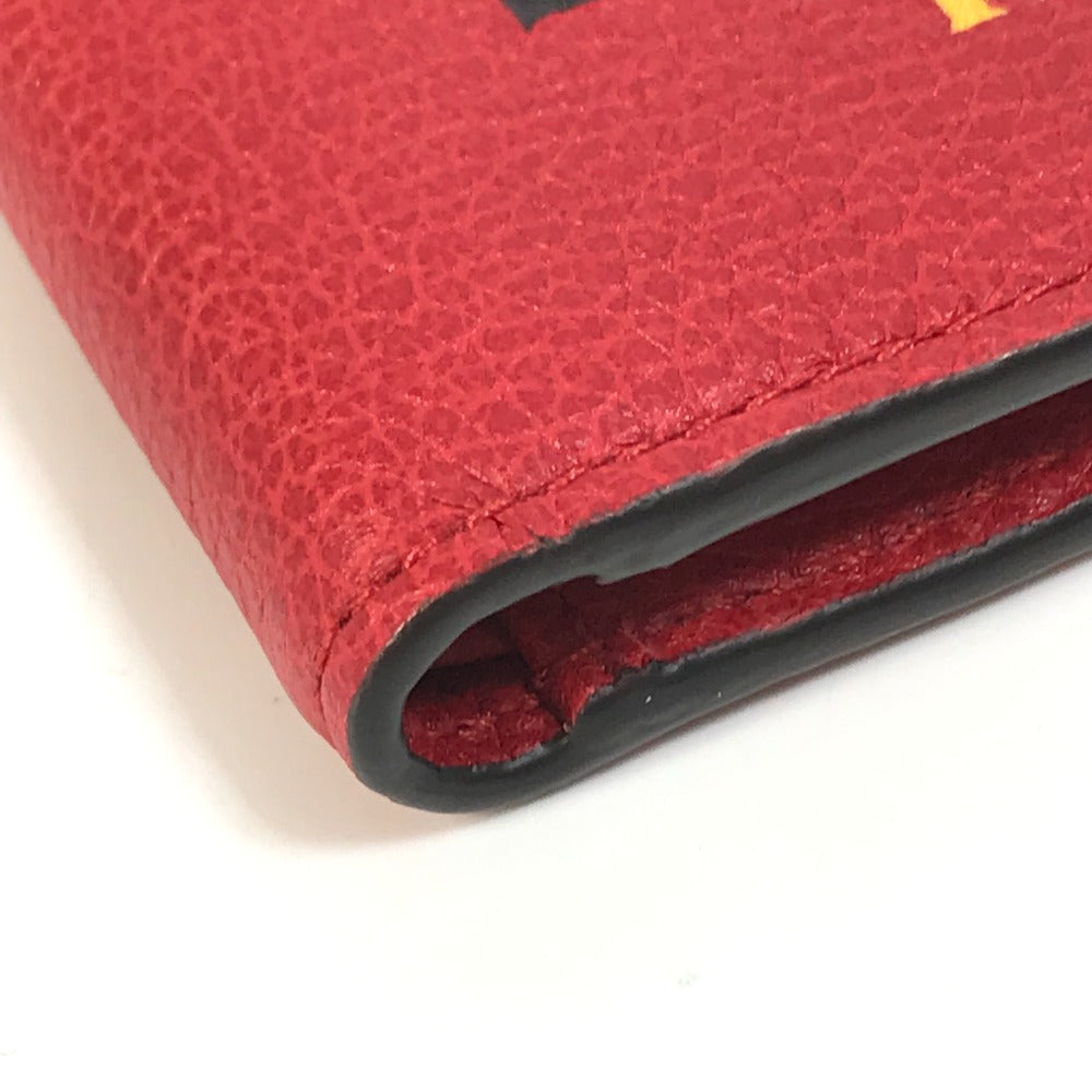 GUCCI Folded wallet 496309 leather Red GUCCI print Vintage logo unisex(Unisex) Used Authentic