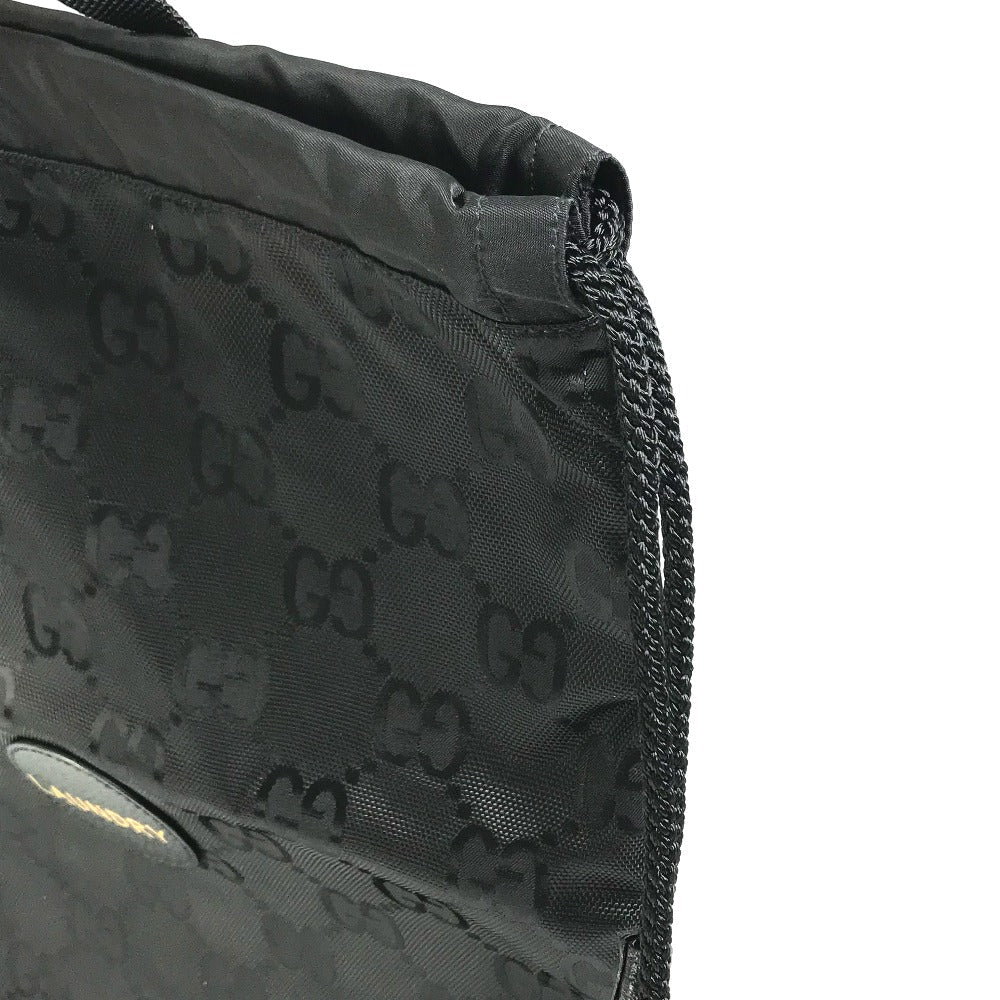 GUCCI Handbag 674247 Nylon black GG laundry bag unisex(Unisex) Used Authentic