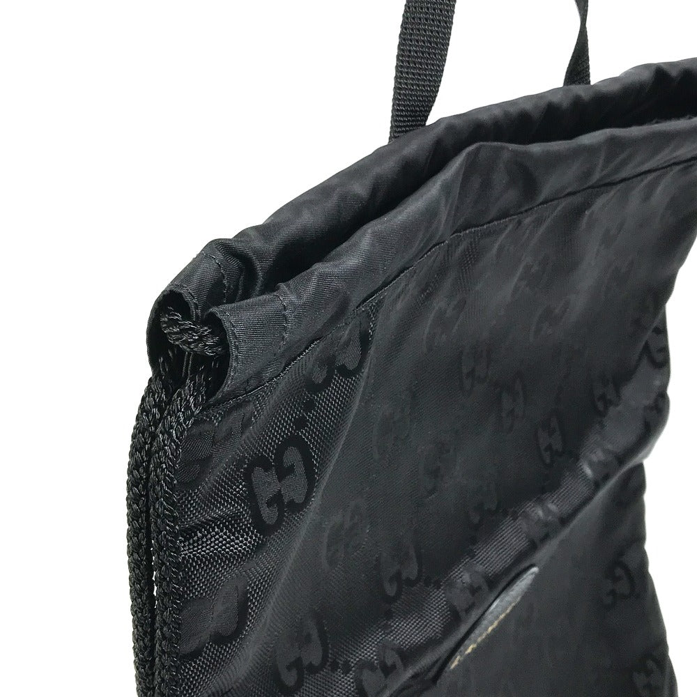 GUCCI Handbag 674247 Nylon black GG laundry bag unisex(Unisex) Used Authentic
