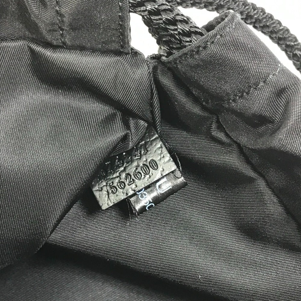 GUCCI Handbag 674247 Nylon black GG laundry bag unisex(Unisex) Used Authentic