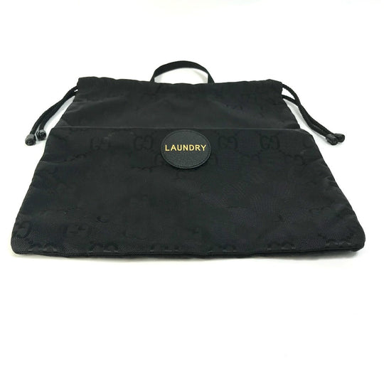 GUCCI Handbag 674247 Nylon black GG laundry bag unisex(Unisex) Used Authentic