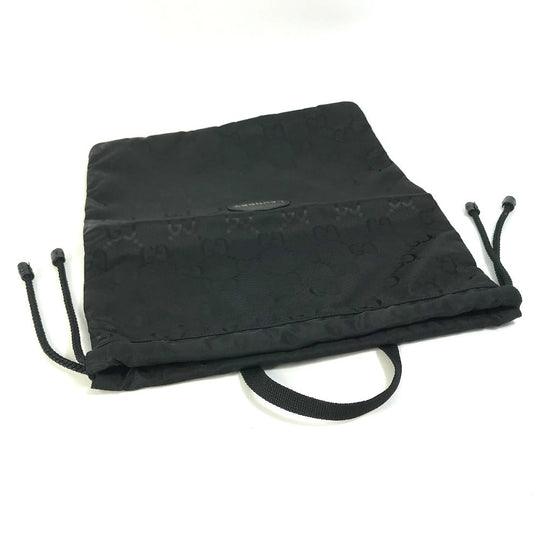 GUCCI Handbag 674247 Nylon black GG laundry bag unisex(Unisex) Used Authentic