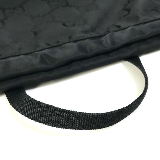GUCCI Handbag 674247 Nylon black GG laundry bag unisex(Unisex) Used Authentic