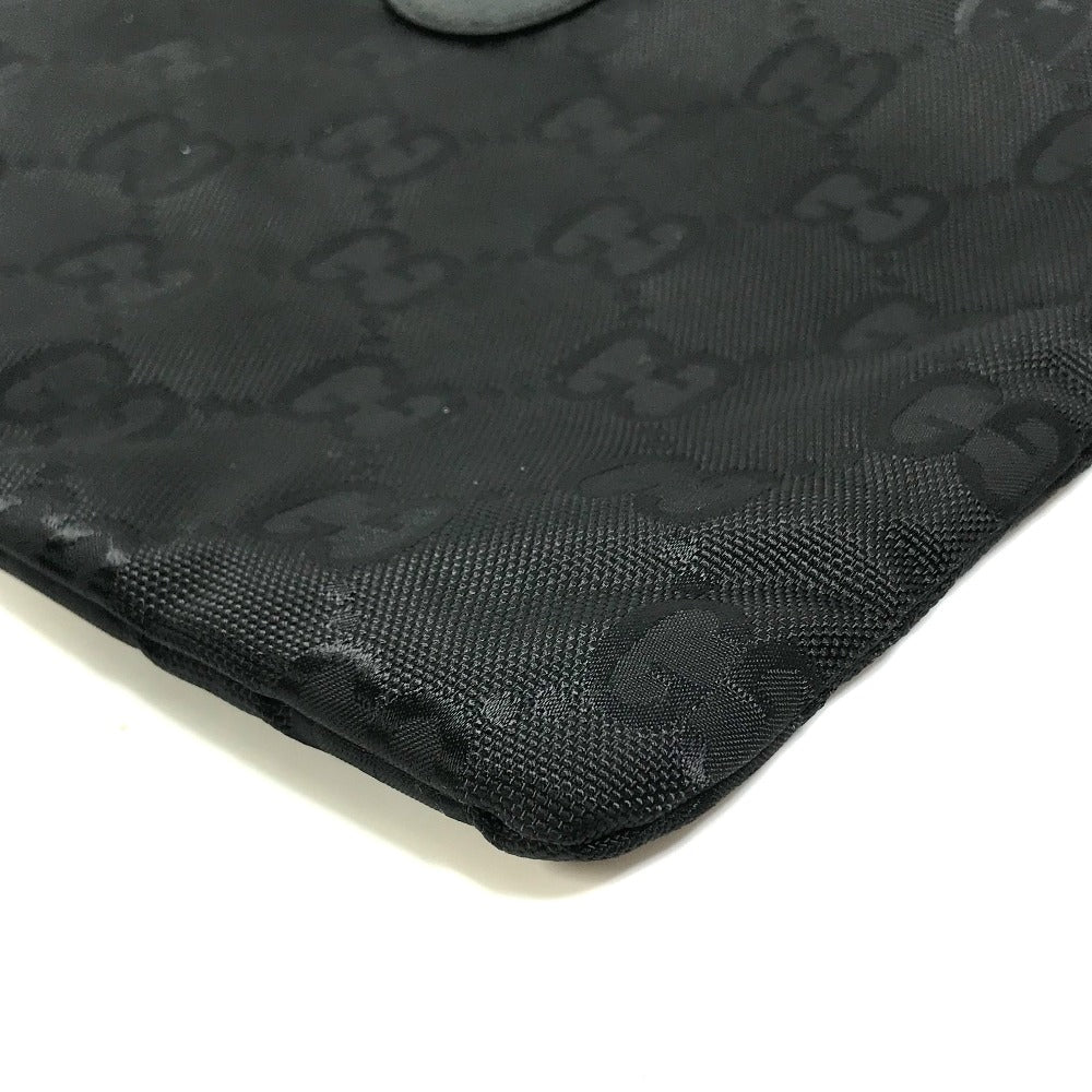 GUCCI Handbag 674247 Nylon black GG laundry bag unisex(Unisex) Used Authentic