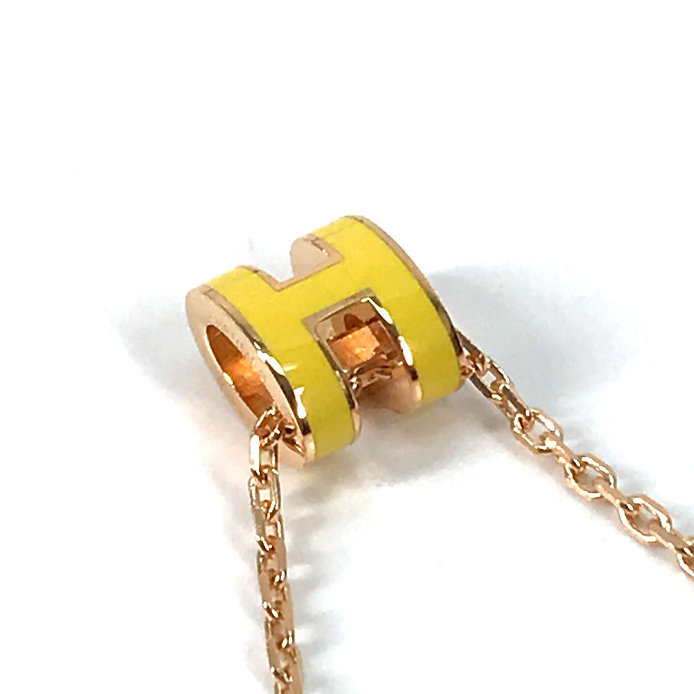 HERMES Necklace Gold Plated yellow ChainNecklace Pop H Pop Ash Mini