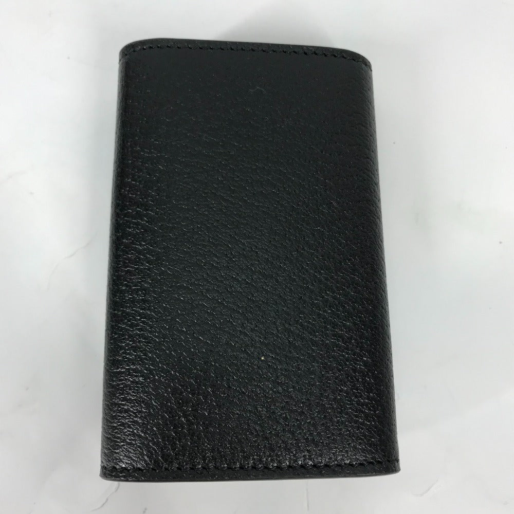 GUCCI Key case Key holder  435305 leather black GG Marmont six hooks Women Used Authentic