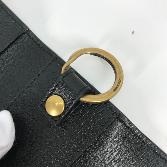 GUCCI Key case Key holder  435305 leather black GG Marmont six hooks Women Used Authentic