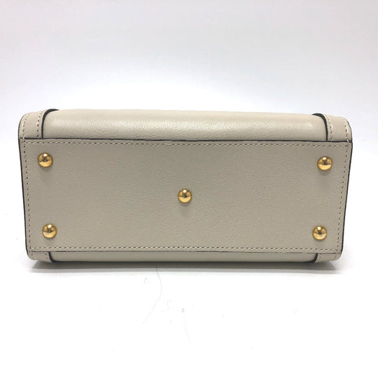 GUCCI Shoulder Bag 655661 leather white GG Marmont Diana Bamboo Women Used Authentic