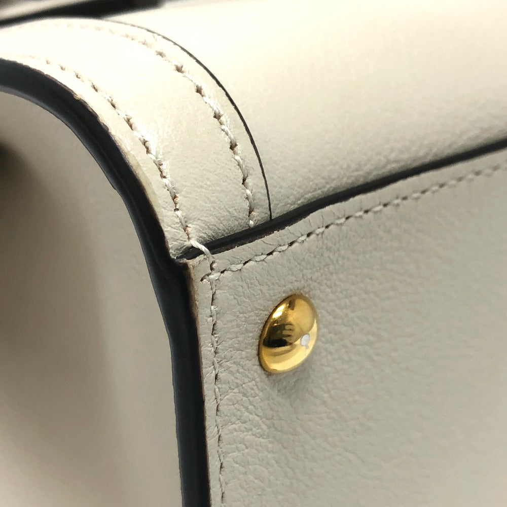 GUCCI Shoulder Bag 655661 leather white GG Marmont Diana Bamboo Women Used Authentic
