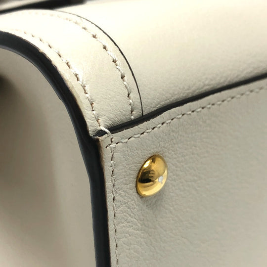 GUCCI Shoulder Bag 655661 leather white GG Marmont Diana Bamboo Women Used Authentic