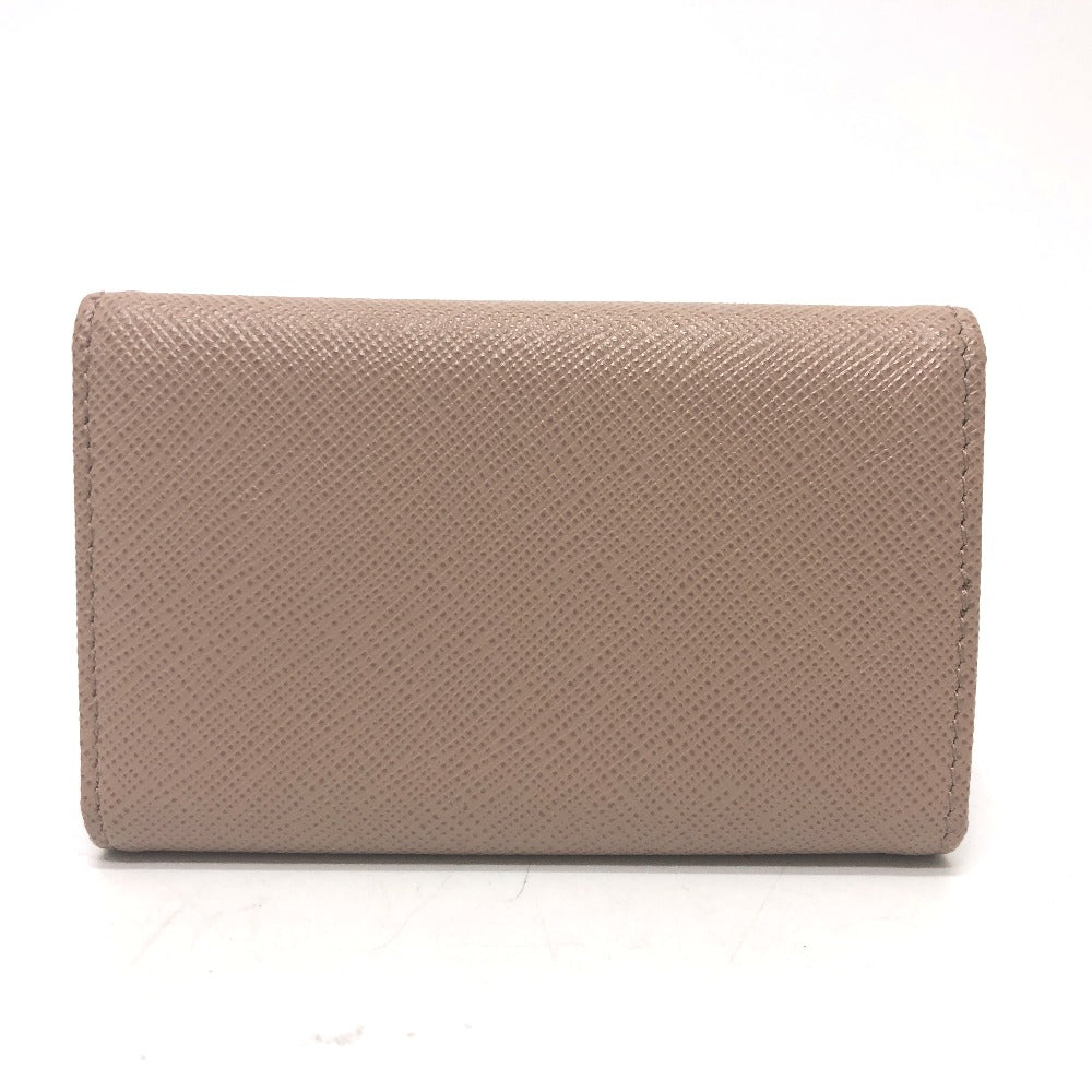 PRADA Key case Key holder  1PG004 saffiano leather pink logo 4 key rings