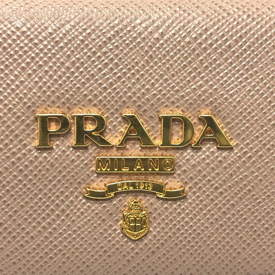 PRADA Key case Key holder  1PG004 saffiano leather pink logo 4 key rings