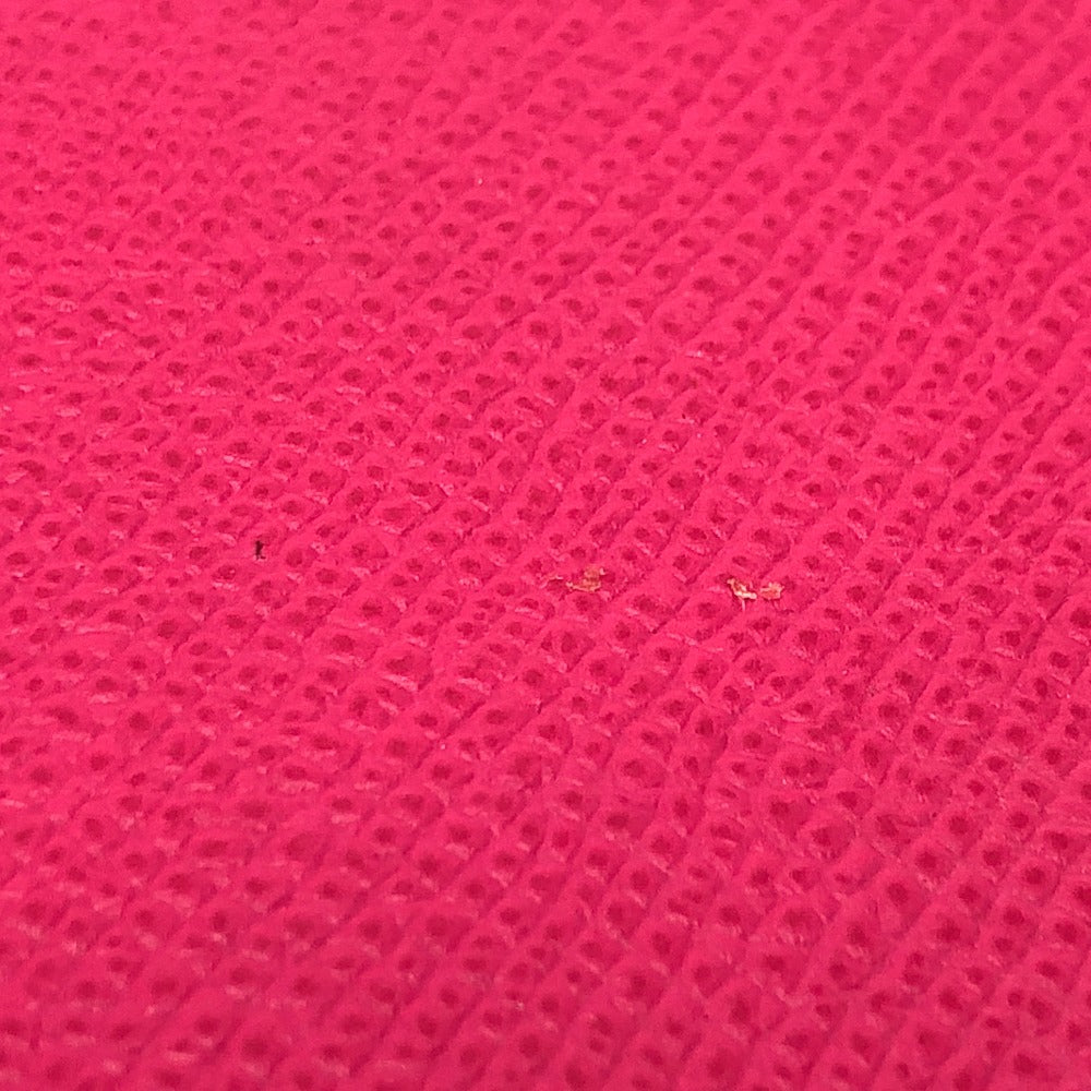 HERMES Long Wallet Purse Epsom pink Azap long silk in Women Used Authentic