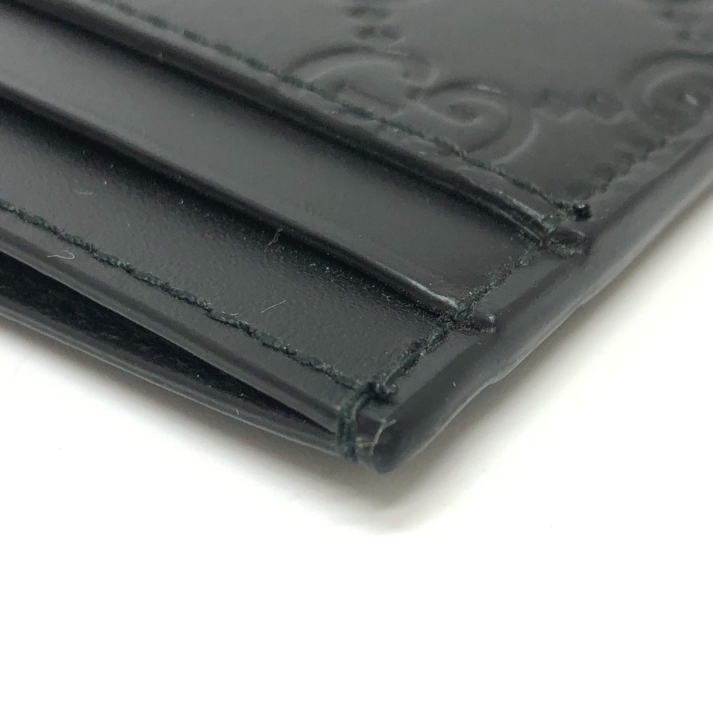 GUCCI Card Case 473927 leather black Sima mens Secondhand Authentic