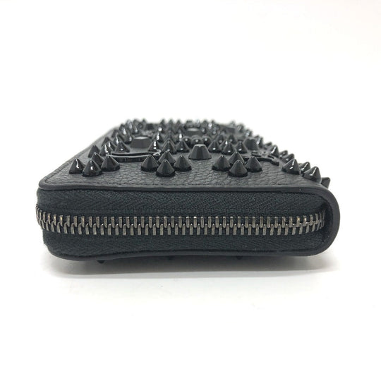 Christian Louboutin Long Wallet Purse 3175224 leather black Studs Panettone mens Used Authentic