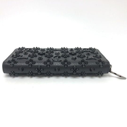 Christian Louboutin Long Wallet Purse 3175224 leather black Studs Panettone mens Used Authentic