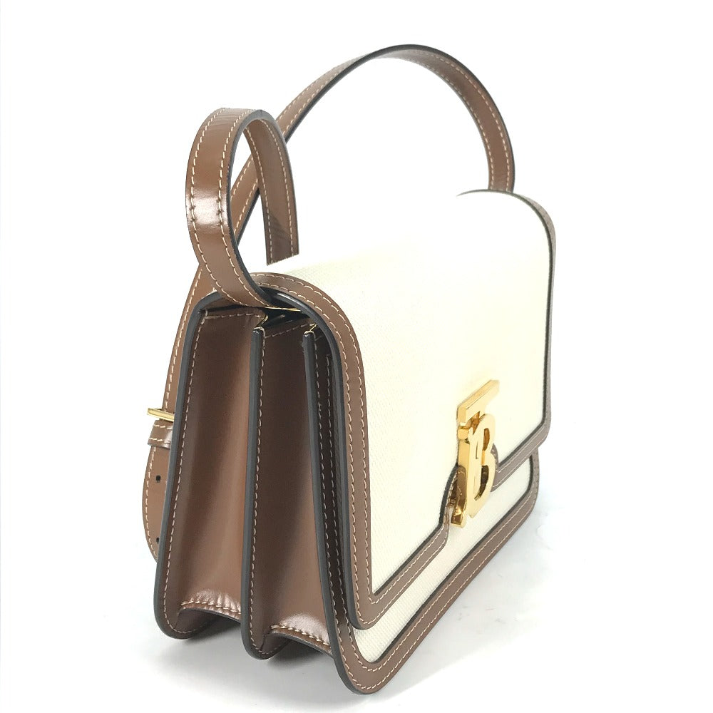 BURBERRY Shoulder Bag 8039365 Canvas / leather beige Bag 2WAY bag clutch bag TB Women Used Authentic