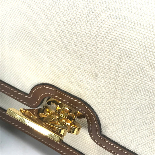 BURBERRY Shoulder Bag 8039365 Canvas / leather beige Bag 2WAY bag clutch bag TB Women Used Authentic