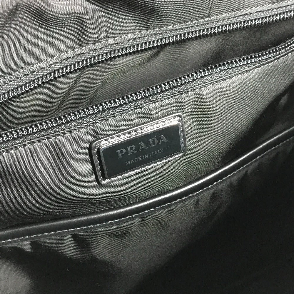 PRADA Backpack Nylon Red Triangle logo plate Signeau print mens Used Authentic