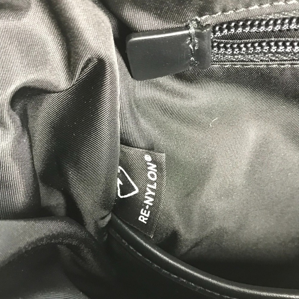 PRADA Backpack Nylon Red Triangle logo plate Signeau print mens Used Authentic