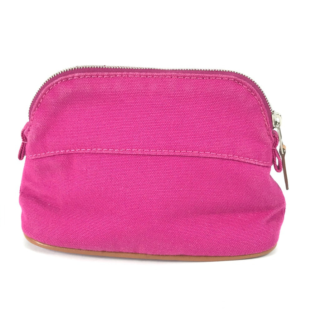 HERMES Pouch canvas pink Boride pouch mini mini