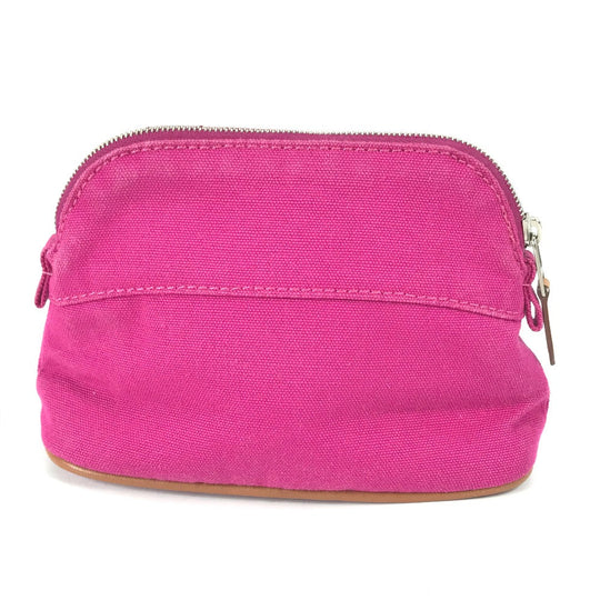 HERMES Pouch canvas pink Boride pouch mini mini