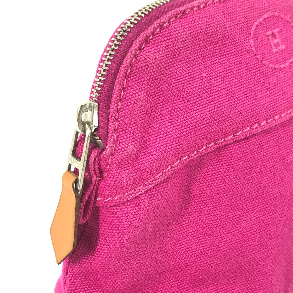 HERMES Pouch canvas pink Boride pouch mini mini