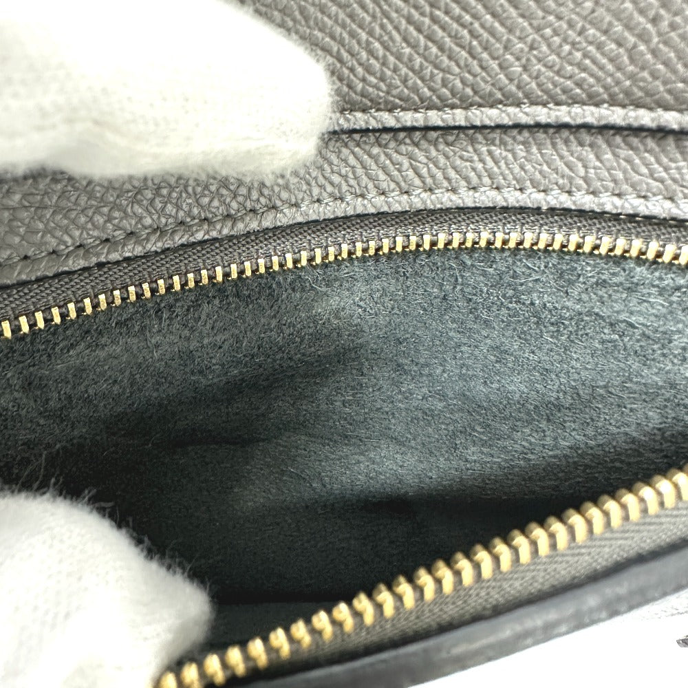 CELINE Handbag 189153  leather gray logo Belt bag micro Women Used Authentic