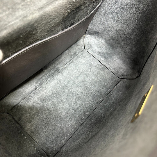 CELINE Handbag 189153  leather gray logo Belt bag micro Women Used Authentic