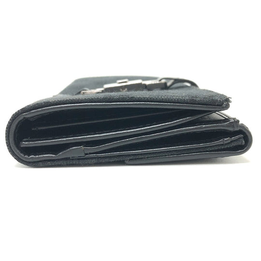 GUCCI Folded wallet 035.2184 GG canvas black GG Jackie Women Used Authentic