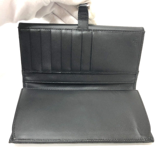 GUCCI Folded wallet 035.2184 GG canvas black GG Jackie Women Used Authentic