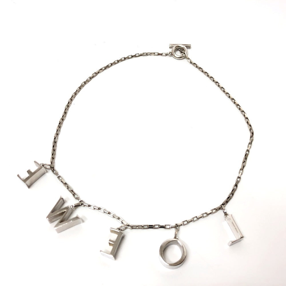 LOEWE Necklace SV925 Silver Icon logo Women Used Authentic