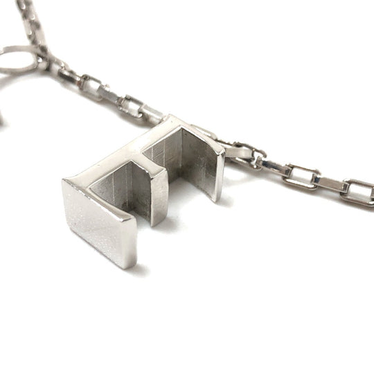 LOEWE Necklace SV925 Silver Icon logo Women Used Authentic