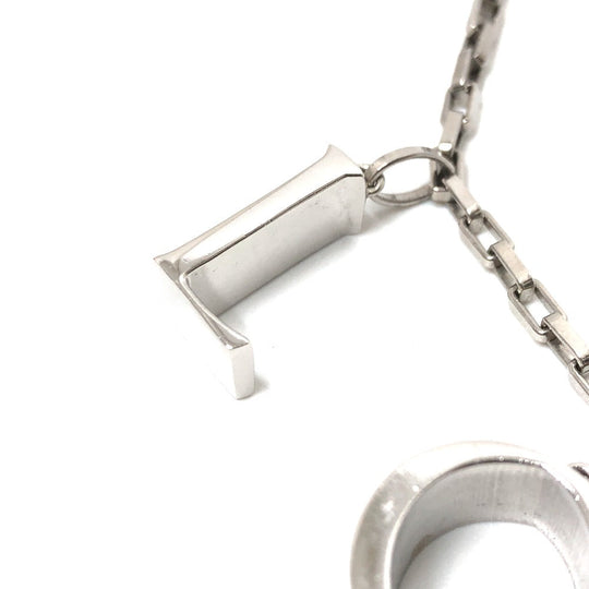 LOEWE Necklace SV925 Silver Icon logo Women Used Authentic