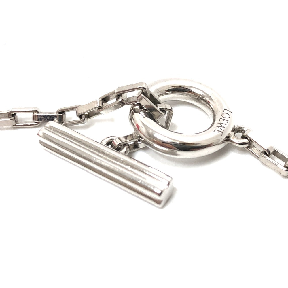 LOEWE Necklace SV925 Silver Icon logo Women Used Authentic