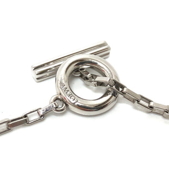 LOEWE Necklace SV925 Silver Icon logo Women Used Authentic