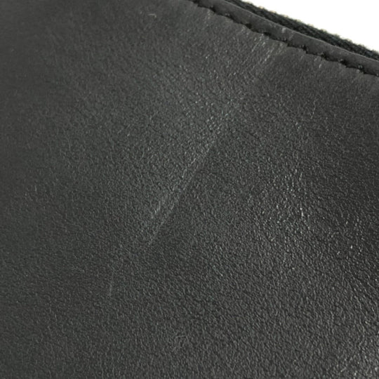 FENDI Clutch bag 7N0078  leather black LOVE mens Used Authentic
