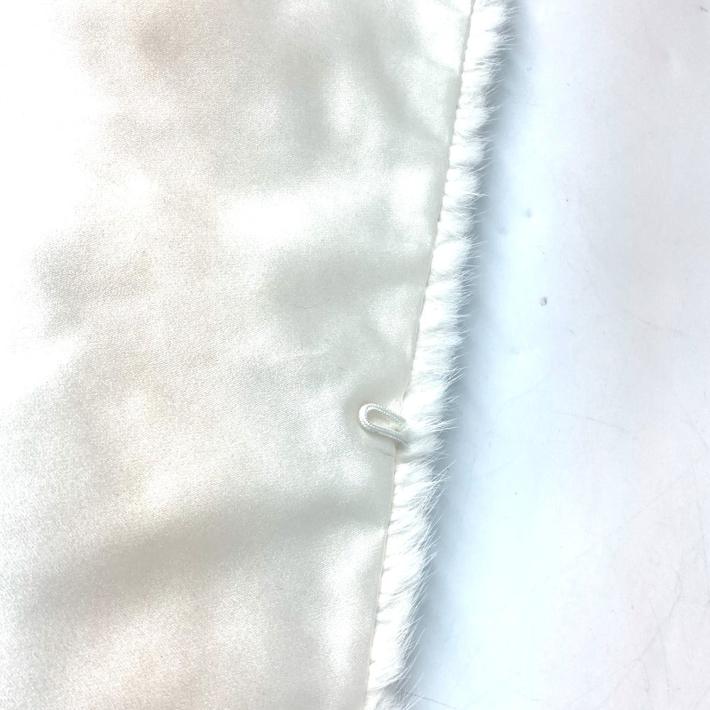FENDI Scarf FNG477 fur white FILA collaboration logo Women Used Authentic