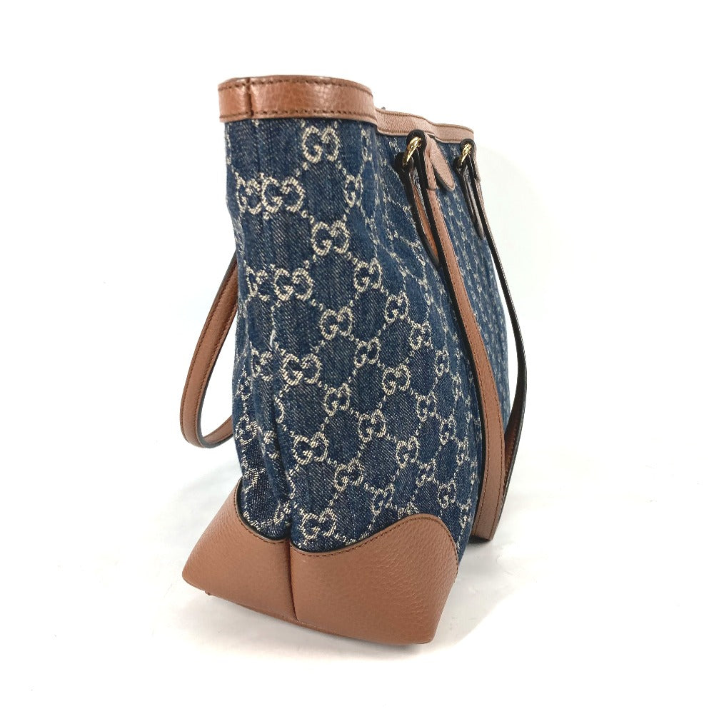 GUCCI Tote Bag 631685 denim blue Ophidia GG denim Medium tote Women Used Authentic