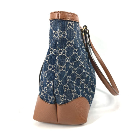GUCCI Tote Bag 631685 denim blue Ophidia GG denim Medium tote Women Used Authentic