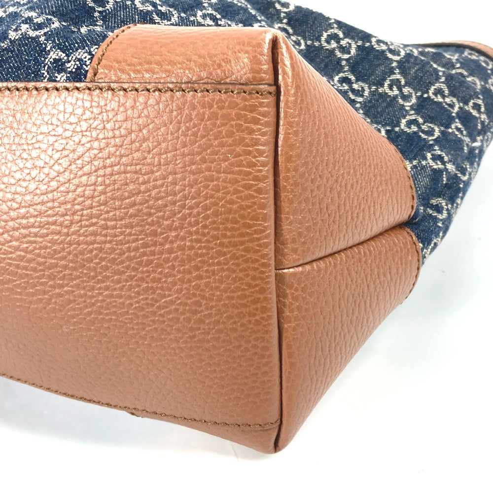 GUCCI Tote Bag 631685 denim blue Ophidia GG denim Medium tote Women Used Authentic