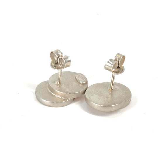 CHANEL Pierce metal Silver CC COCO Mark 99C Double circle Women Used Authentic