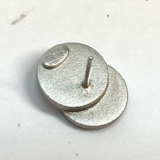 CHANEL Pierce metal Silver CC COCO Mark 99C Double circle Women Used Authentic